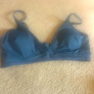 Blue bikini top